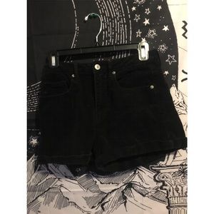 Velvet black shorts